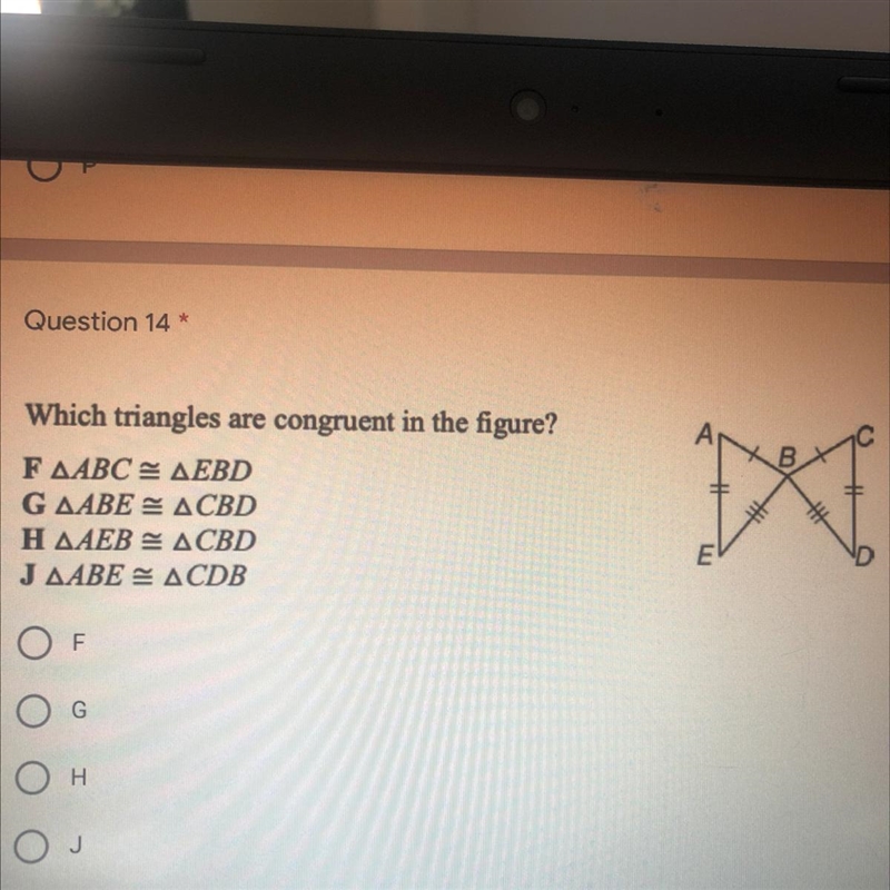 Which triangles are congruent?-example-1