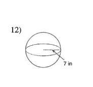 Please help find the volume of the sphere and show work-example-1