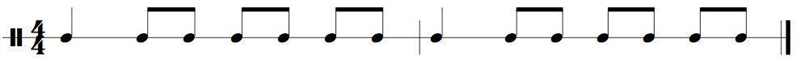 Use the image to answer the question. What notes do you see? a. quarter and eighth-example-1