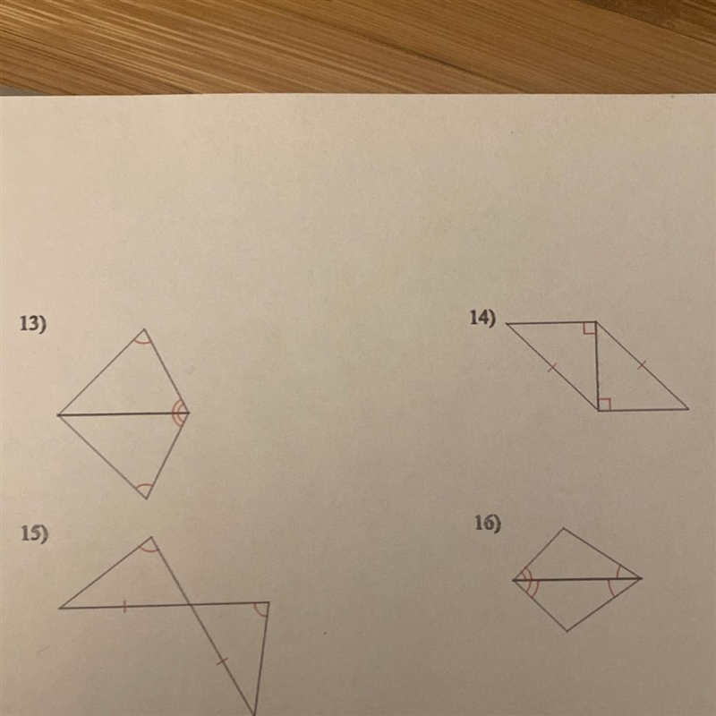 Determine if the two triangles are congruent. If they are state how you know-example-1