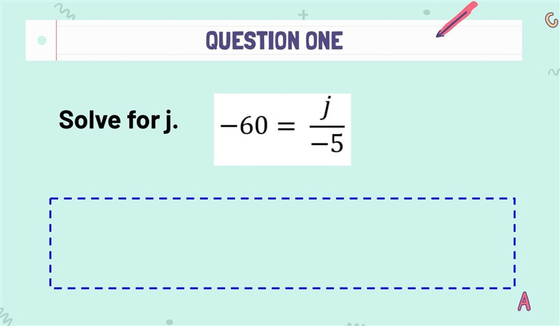 Question 1 Solve for j:-example-1