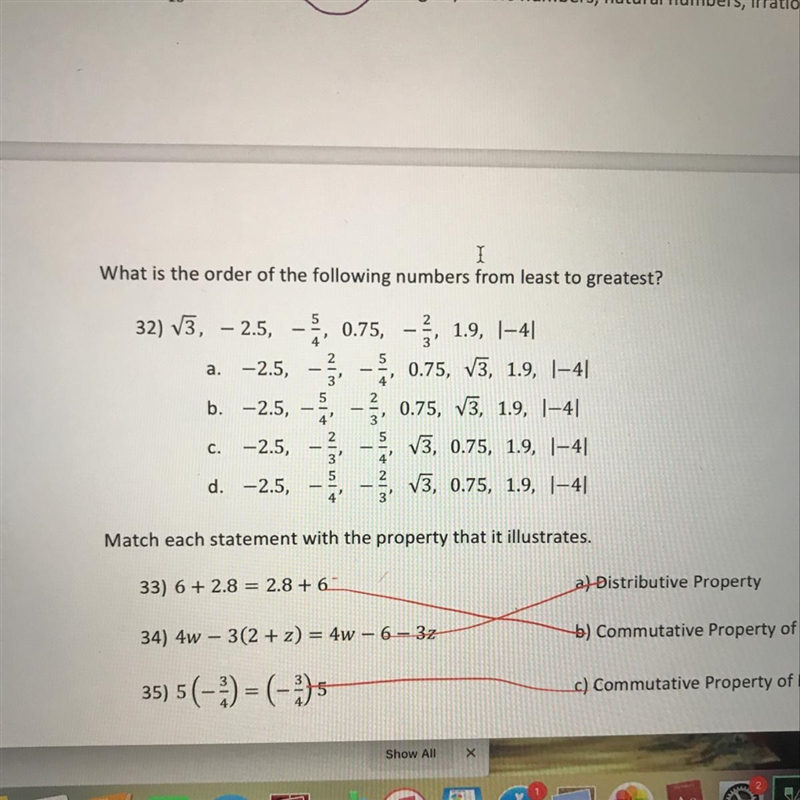 Can someone help on number 32 please-example-1