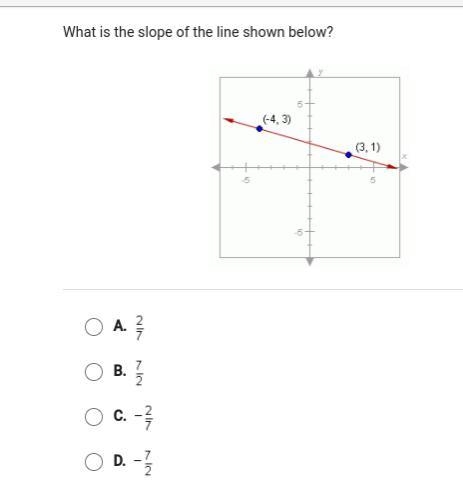 Please help! what is the slope of the line shown below?-example-1