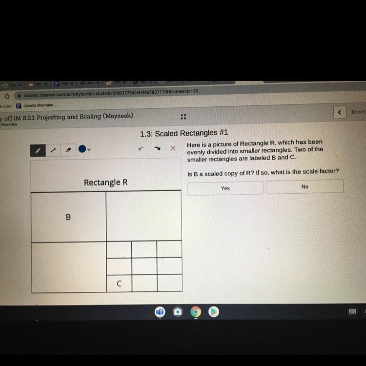 Is b a scaled copy of R ? If so, what is the scale factor?-example-1