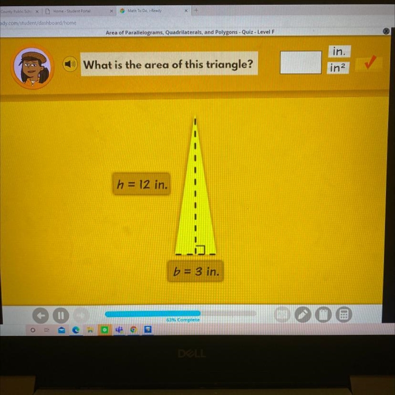 What is the area of this triangle?-example-1