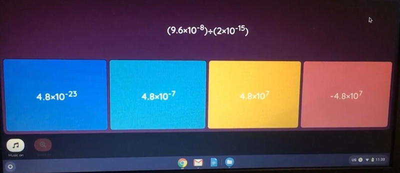 Solve !! Help guys (9.6 x 10 ^-8) / (2x10 ^ -15)-example-1