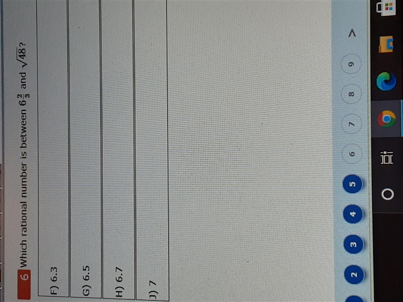 What rational number is between 6 2/3 and square root of 48-example-1