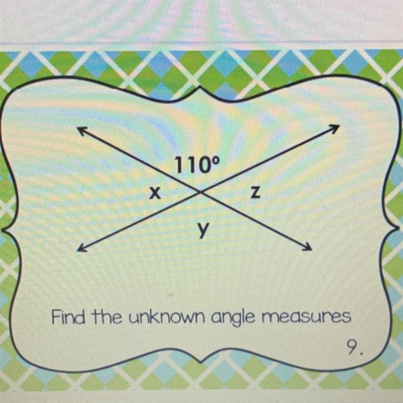 Find the unknown angle measures-example-1