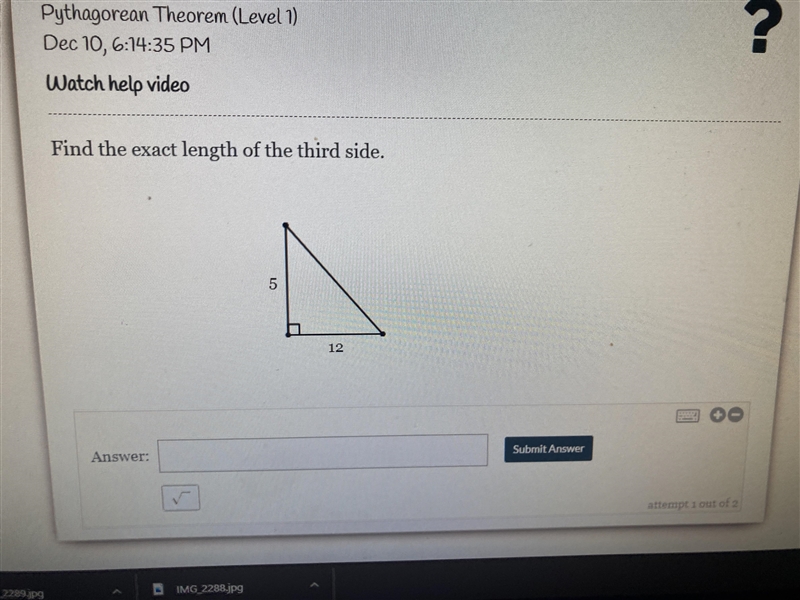 Find the exact length of the third side . Plz help ASAP-example-1