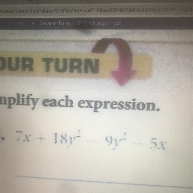 2 2 What is 7x + 18y - 9y - 5x =-example-1