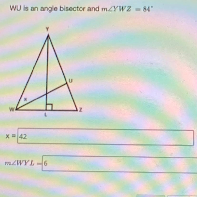 Find x and m of angle wyl-example-1