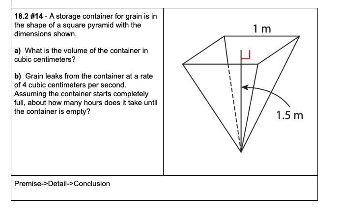 A storage container for grain is in the shape of a square pyramid with the dimensions-example-1