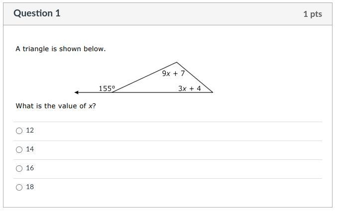 The triangle is shown below what is the value of x-example-1