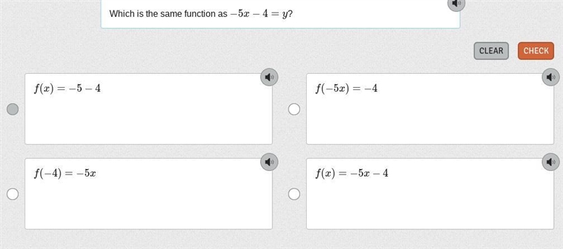 Which is the same function as −5x−4=y-example-1