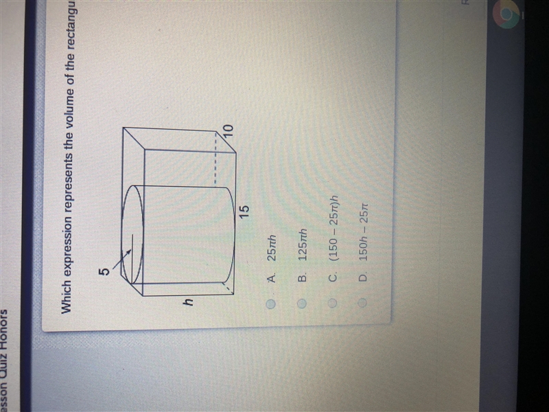 Which expression represents the volume of a rectangular prism that is not occupied-example-1