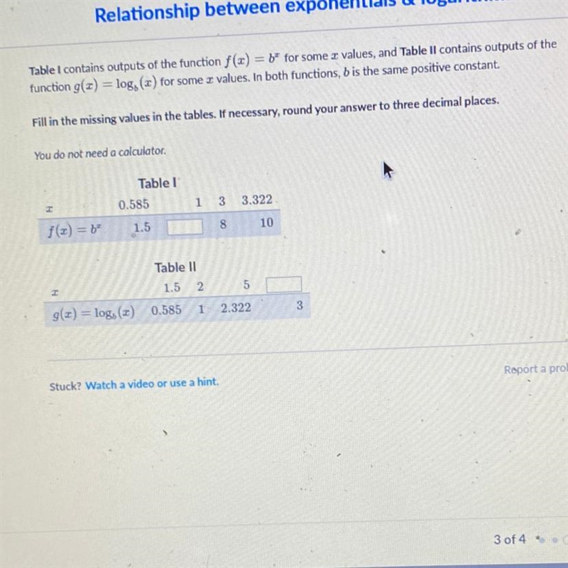 Find in the missing values in the table-example-1