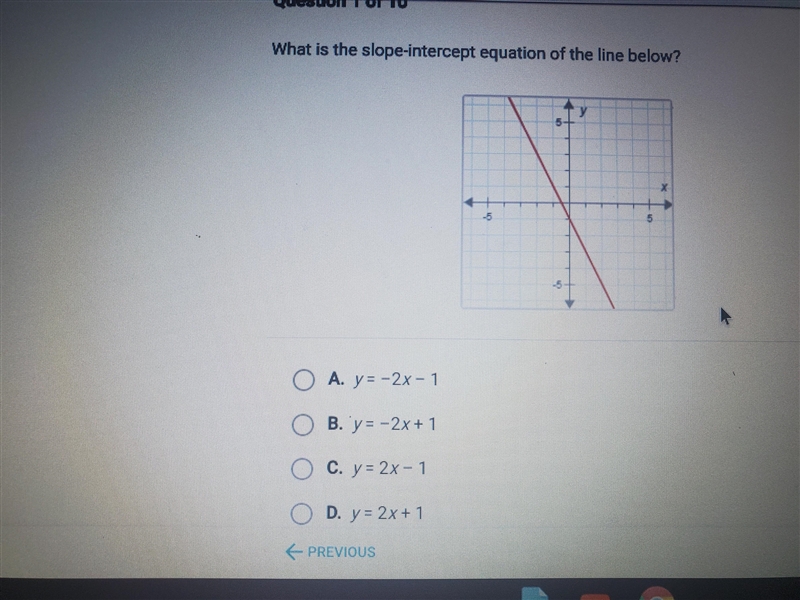 What is the slope-intercept equation of the line below?-example-1