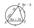 !! geometry!! find xz. a)10 b) 25 c)55 d) 101.25-example-1