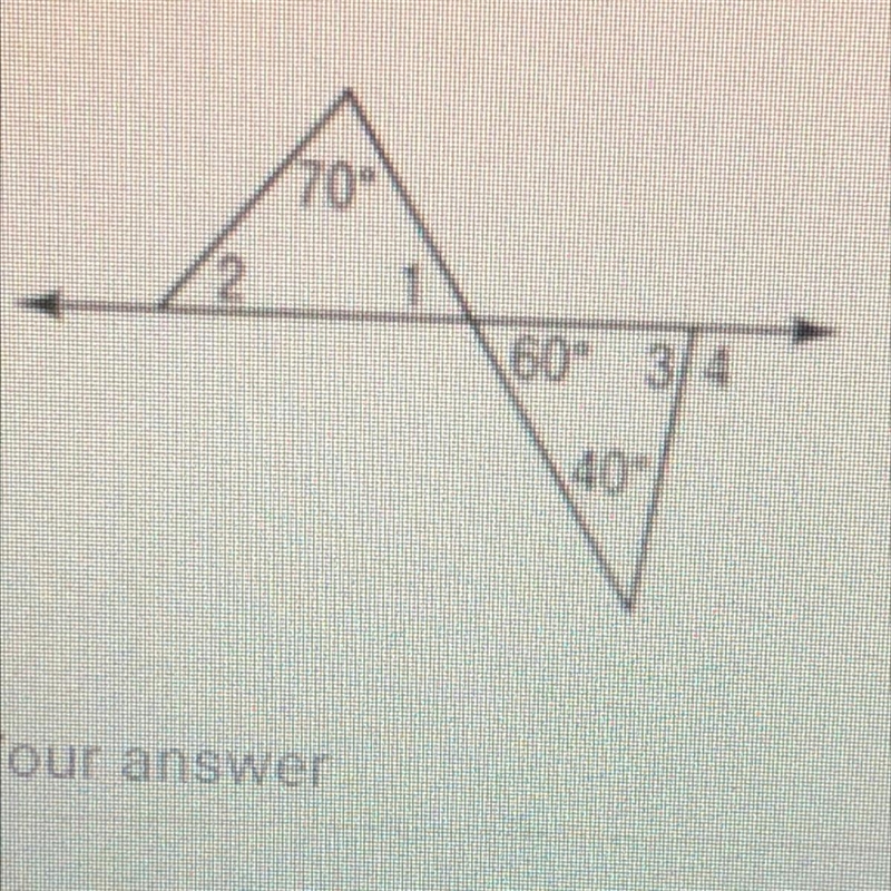 How do i find angle 1 without angle 2 and only the 70?-example-1