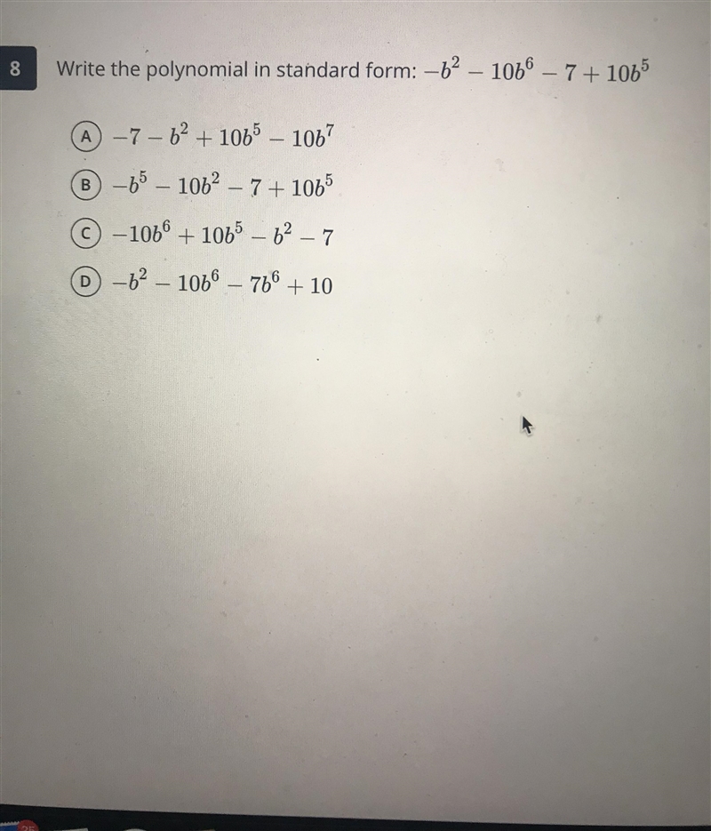 Write the polynomial in standard form-example-1