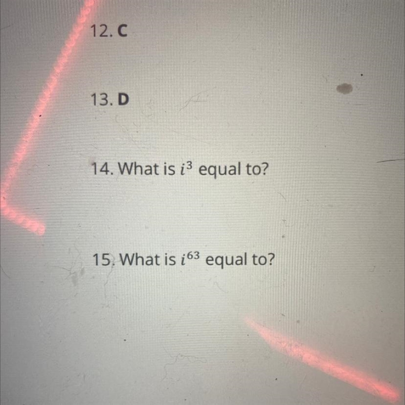 14. What is i^3 equal to?-example-1