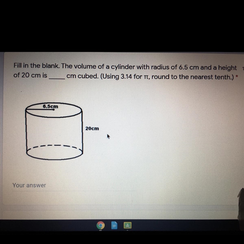 What is the volume of the cylinder?-example-1