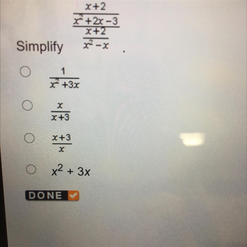 Simplify X+2/x2+2x-3/x+2/x2-x-example-1