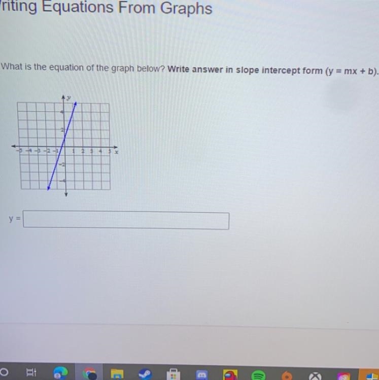 What is the equation of the graph below?-example-1