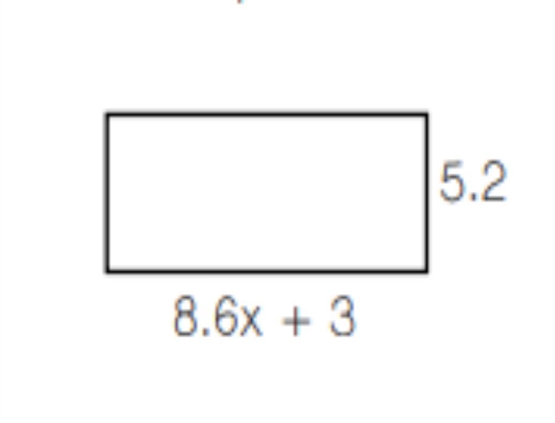 Simplify and expression for the perimeter of the the rectangle shown.-example-1