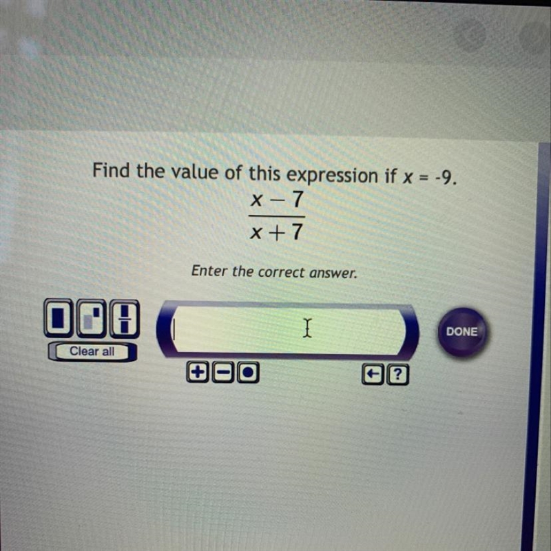 Find the value of this expression if x= -9-example-1