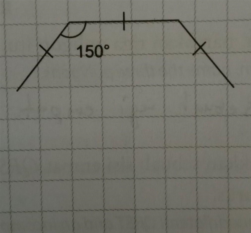 The diagram shows an incomplete polygon. How do I determine whether it is a regular-example-1