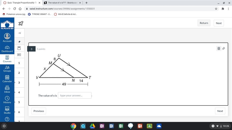 The Value of x is???-example-1