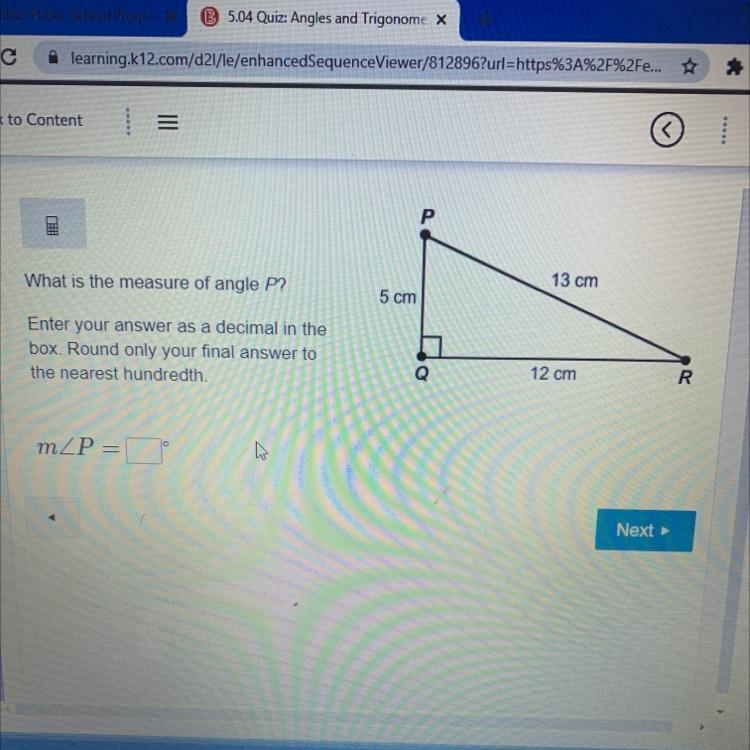 What is the measure of angle p?-example-1