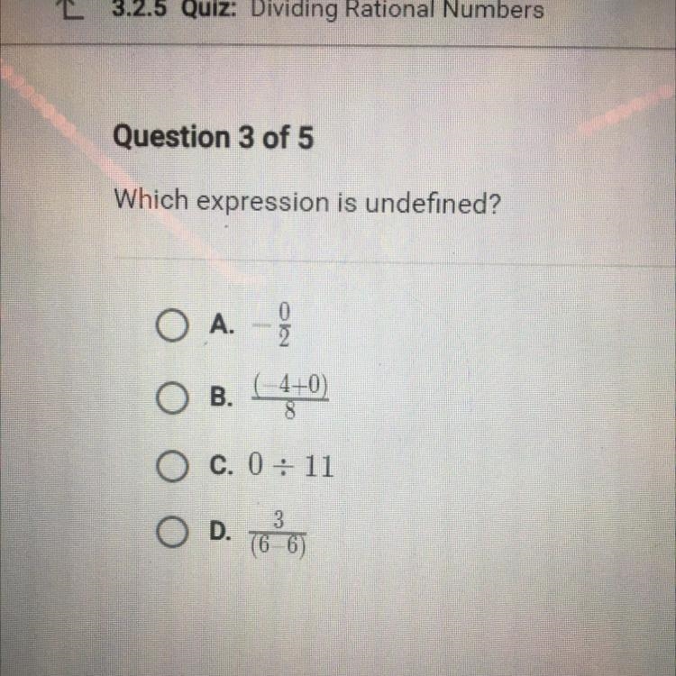 Which expression is undefined?-example-1