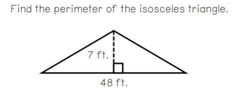 Find the perimeter of the isosceles triangle-example-1