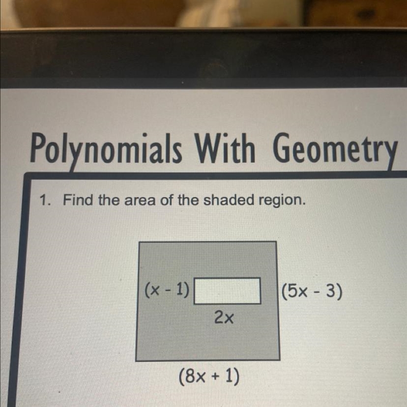 Find the area of the shaded region-example-1