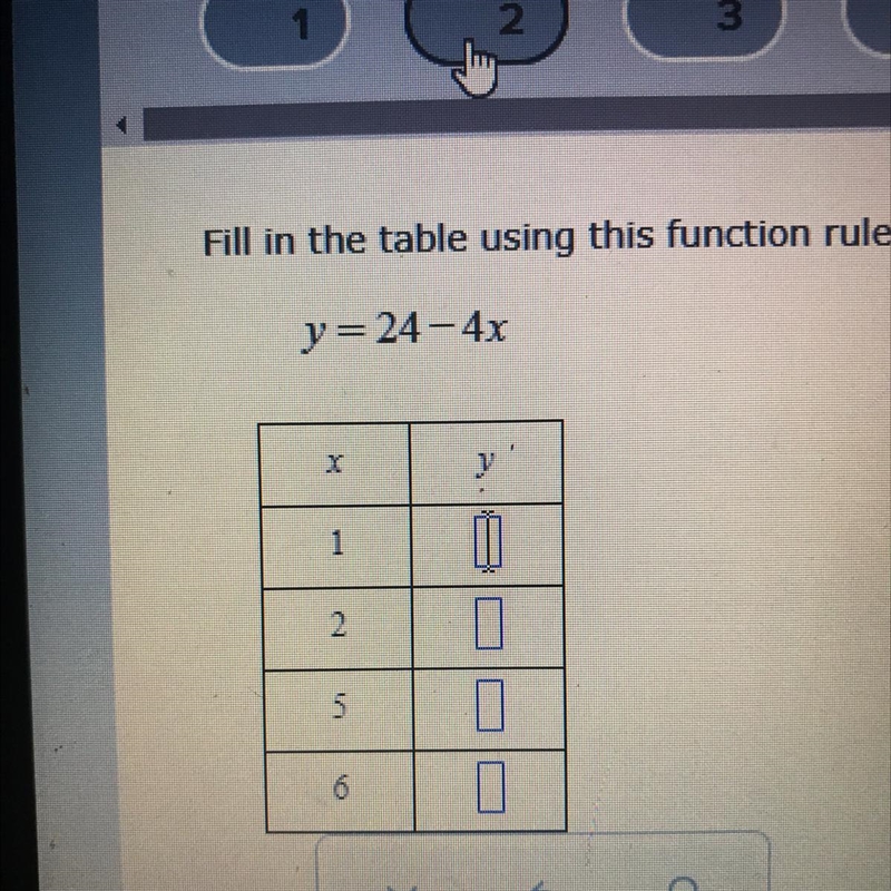 Fill in the table using this function rule-example-1