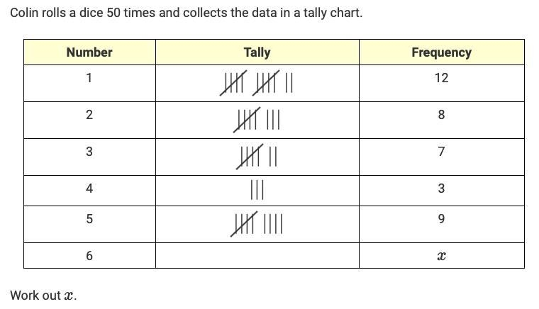 Please fill in the final row (x)-example-1