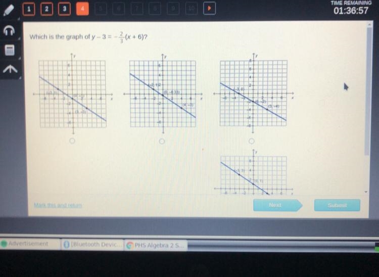 Which is the graph of y-3=-2/3(x+6)-example-1