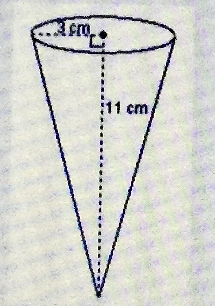 An ice cream cone is shown. What is the volume of the ice cream cone? Use 3.14 for-example-1