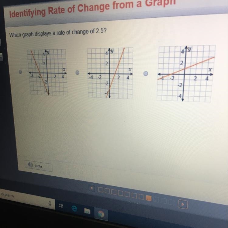 Which graph displays a rate of change of 2.5?-example-1