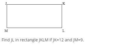 URGENT LAST QUESTION OF MY END OF QUARTER TEST! 30 POINTS find JL in rectangle JKLM-example-1