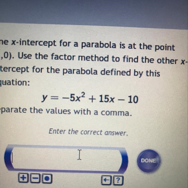 Y=-5x 2 + 15x - 10 fffffft-example-1