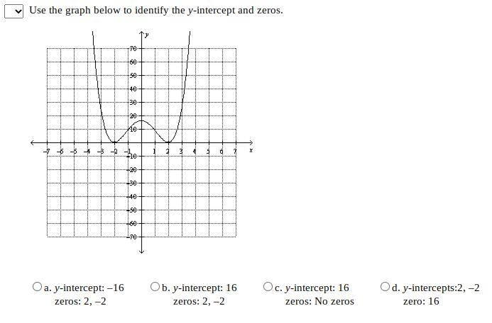 Determining y intercept and zeroes. PLEASE HELP!!! with either one is okay !!! thank-example-2