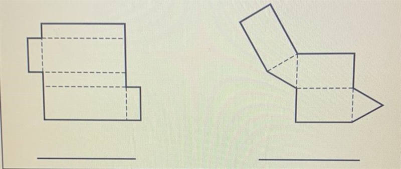 What solid shape does the two nets make?-example-1