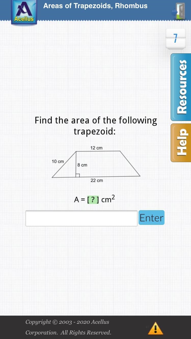 Find the area of the following trapezoid-example-1