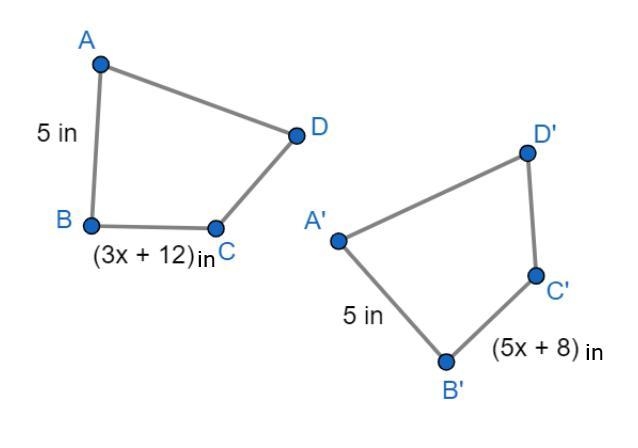 Given quadrilateral ABCD is congruent to Quadrilateral A'B'C'D', What is the measure-example-1