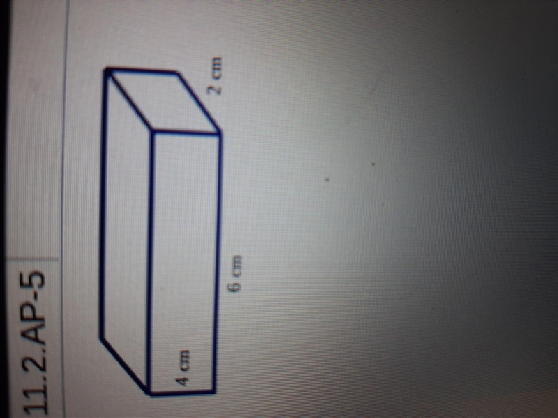 I NEED SERIOUS HELP!!! Find the volume of the rectangular prism The volume is __cm-example-1