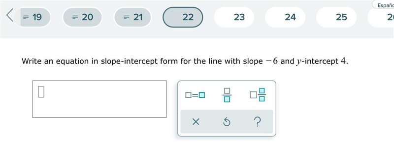 Please help Write an equation in slope-intercept form for the line with slope of -6 and-example-1