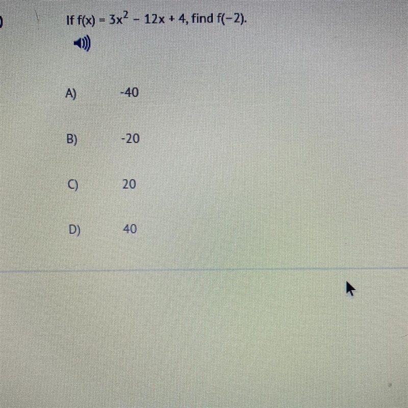 A).-40 B).-20 C).20 D).40-example-1